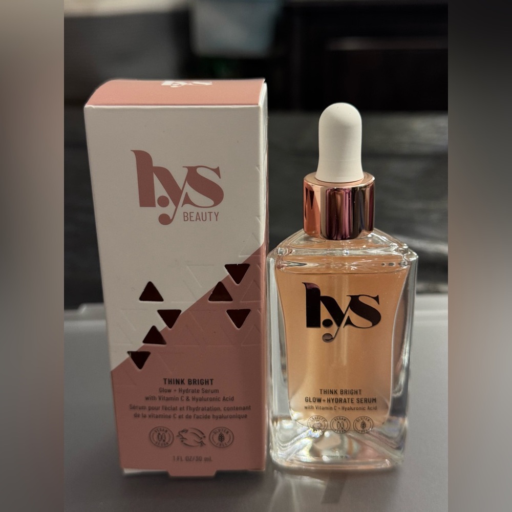 LYS BEAUTY THINK BRIGHT GLOW + HYDRATE SERUM WITH VITAMIN C & HYALURONIC ACID